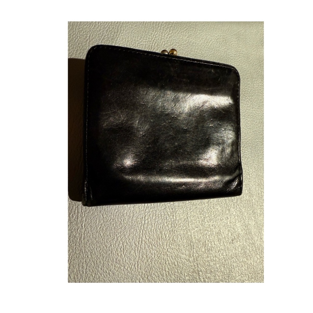 VINTAGE Coach Black Leather Kiss Lock Wallet - Picture 2 of 9